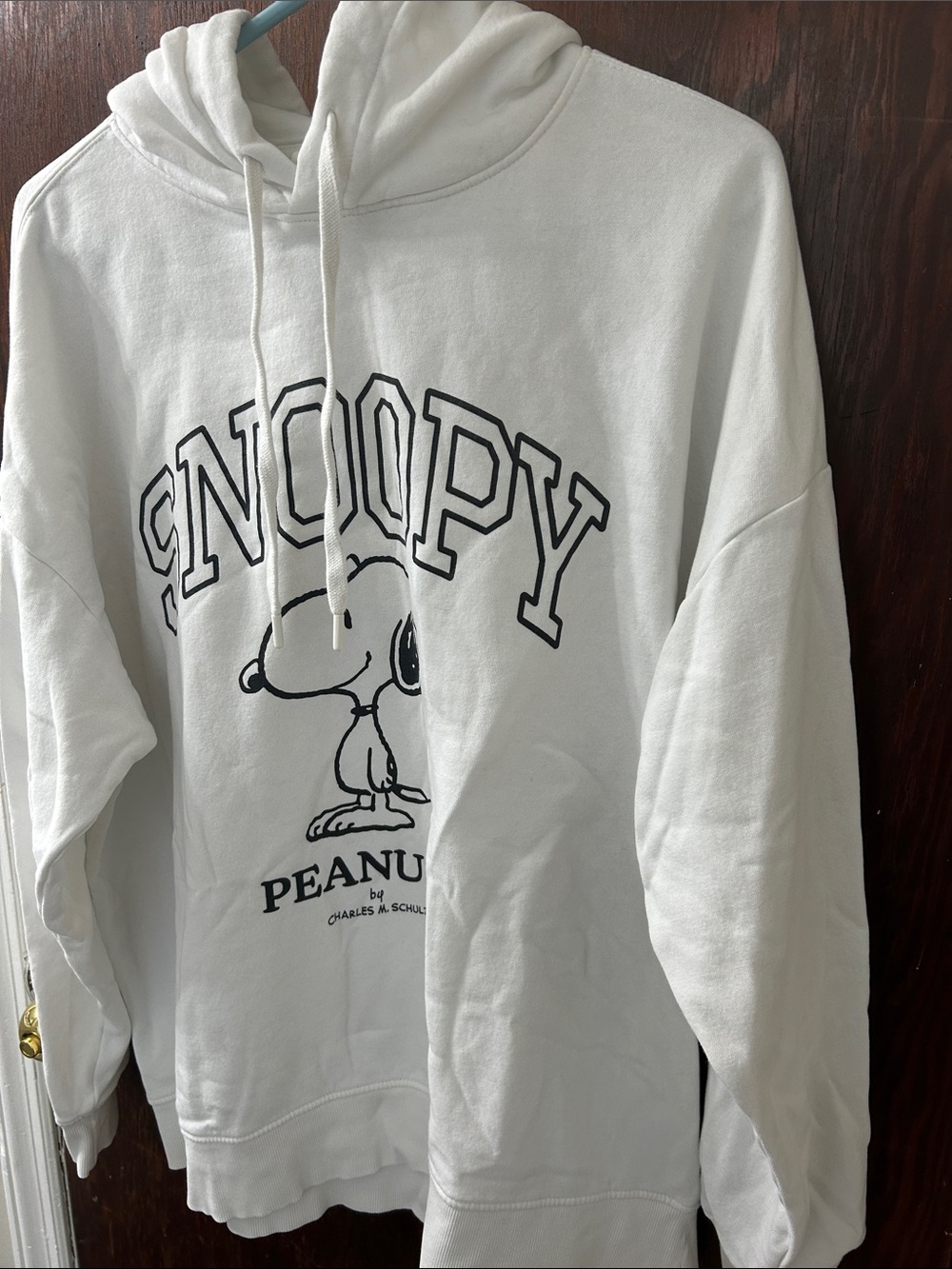 H&M White Snoopy Graphic Hoodie